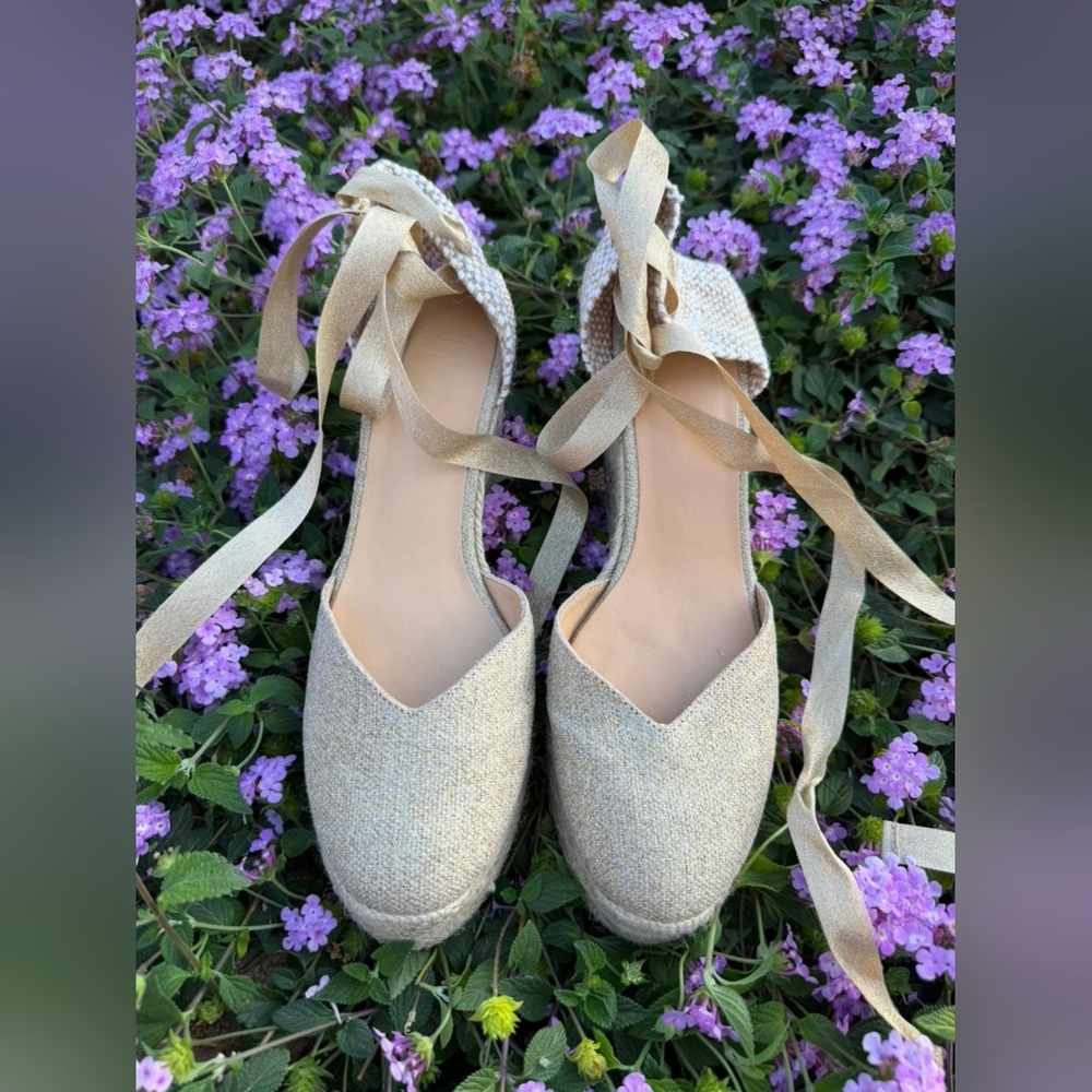 Castaner Beige Espadrille Flats